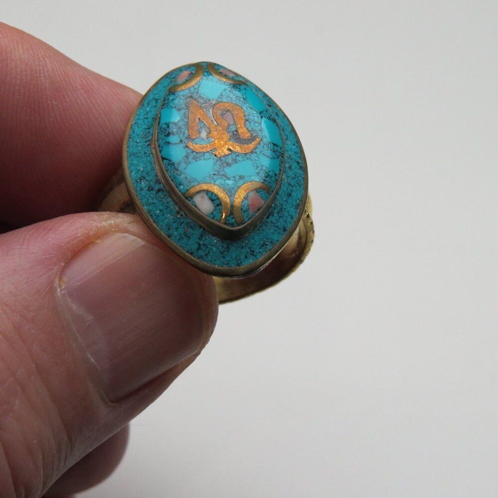14k copper Turquoise Ring